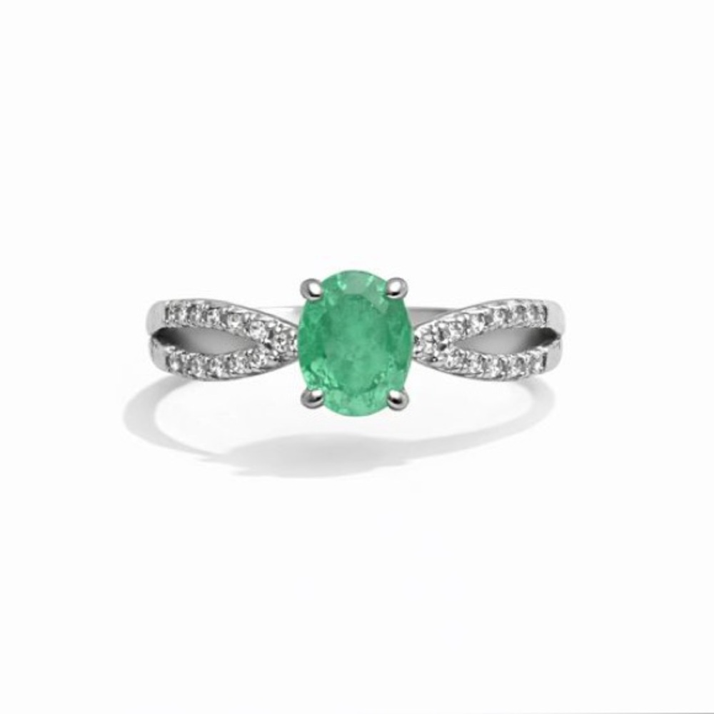 Emerald Adjustable Ring - image 1